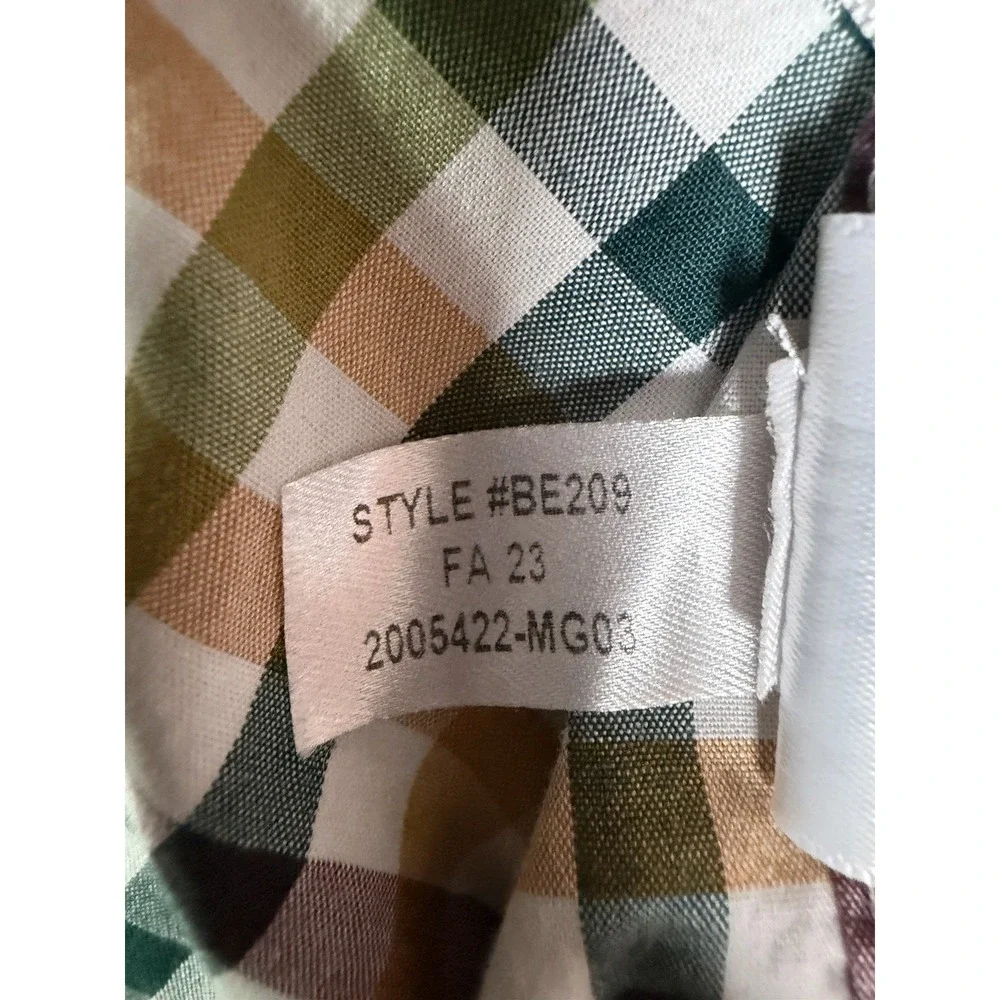 J Crew Slim Untucked Fit Flex Washed Multicolor Plaid Button Down Mens XL Casual